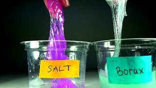 Salt Slime vs Borax Slime [upl. by Akierdna]