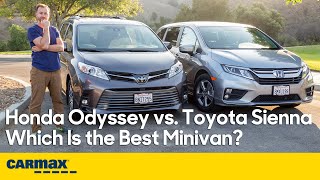 Honda Odyssey vs Toyota Sienna  Used Minivan Comparison  Price MPG Comfort amp More [upl. by Orose]