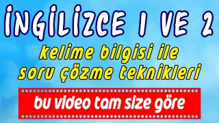 3 AÖF İNGİLİZCE 12 KELİME BİLGİSİ  İngilizce soru çözme teknikleri [upl. by Marga]