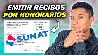 🤑 COMO emitir RECIBOS por HONORARIOS ELECTRONICOS ✅ TUTORIAL PASO a PASO  SUNAT 2023 [upl. by Holcomb]