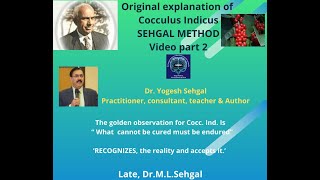 Cocculus Indicus ‘RECOGNIZES the reality and accepts it’ an Original presentation Sehgal method [upl. by Yorker362]