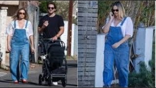 Margot Robbie steps out in classic comfy overalls for first outing since welcoming baby boy [upl. by Tankoos]