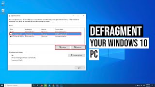 Disk Defragmentation How To Defrag Your Windows 10 Hard Drive [upl. by Nessnaj475]