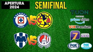 FECHAS HORARIOS Y CANALES PARA LAS SEMIFINALES DE LA LIGA MX APERTURA 2024 [upl. by Ronel702]