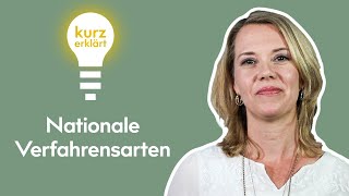 Nationale Verfahrensarten  Kurz erklärt 4  BI MEDIEN [upl. by Koball]