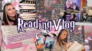 READING VLOG 13 ♡ recent reads book mail annotating  flipthrough book shopping amp chatting [upl. by Kennedy]