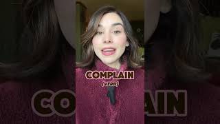 COMPLAINT amp COMPLAIN diferencias✨ englishgrammar learnenglishonline [upl. by Almeta]