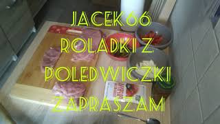 Roladki z Polędwiczki z musztardą Francuską korniszonem cebulką i papryką czerwoną [upl. by Akeit]