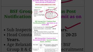 BSF Recruitment 2024 online apply  Bsf group c or d new recruitment 2024  BSF Recruitment 2024 [upl. by Neisa947]