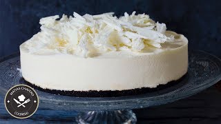 CHEESECAKE DE CHOCOLATE BLANCO Y OREO SIN HORNO [upl. by Htenay]