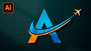 Logo Design  Illustrator Letter Logo Design Tutorial  Travel Logo Design  Adobe Illustrator CC [upl. by Atahs]