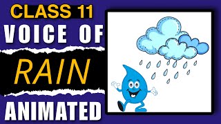 The VOICE of the RAIN  ANIMATION  explanation in hindi CLASS 11 poem hornbill [upl. by Naida]