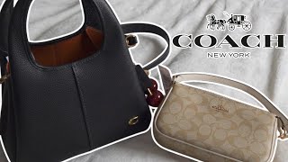 Lana Shoulder Bag Unboxing ⋆🍒₊ ⊹  Coach Cherry Charm Nolita 19 In Signature Canvas [upl. by Senaj]