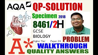 AQA GCSE BIOLOGY 84612H SPECIMEN 2018 QP [upl. by Obediah]