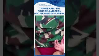 Tangis TNIPolri usai Selamatkan Bocah yang Disandera Ayah Ditodong Pisau di Pospol Pejaten Jaksel [upl. by Kate573]