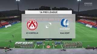 KV Kortrijk vs KAA Gent 13112022 Jupiler Pro League FIFA 23 [upl. by Tuorah8]