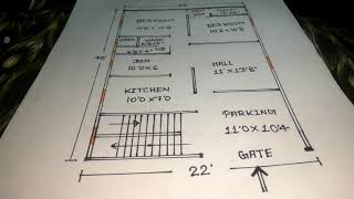 22×40 East Facing Home Plan 22×40Ghar Ka Naksha [upl. by Feliks]