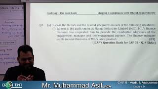 CAF8  Sir Asif  Lecture74 [upl. by Latterll998]