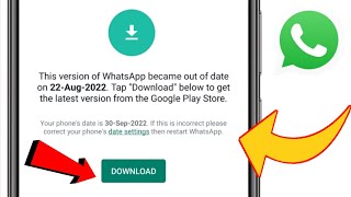 Fix WhatsApp Update Problem Today  Update WhatsApp Error Problem  WhatsApp Update Kaise Kare [upl. by Ecirted]