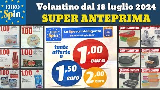 volantino EUROSPIN dal 18 luglio 2024 ✅ Tante Offerte a 1€ 🔥 Super promozioni anteprima [upl. by Adriana]