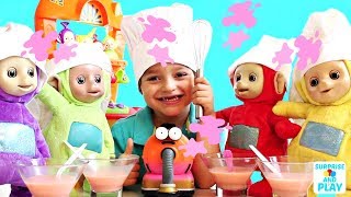 Tinky Winky is a Bad Cook Making Tubby Custard Teletubbies Kitchen [upl. by Warwick783]