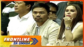 Pacquiao handang kumatawan sa Pilipinas sa Paris Olympics  Frontline Sa Umaga [upl. by Bertolde]