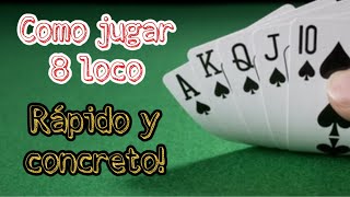 8 loco como jugar versión corta  como jugar 8 loco fácilmente  juegos con cartas  ocho loco [upl. by Walt]