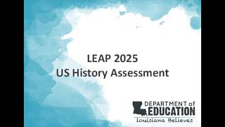 LEAP 2025 US History Assessment [upl. by Woodson]