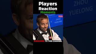 Snooker Players React to their Opponents Epic Shots snooker snookermoments snookerhighlights [upl. by Tsepmet672]