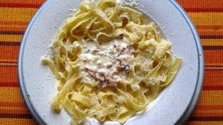 FETTUCCINI A LA CARBONARA RECETAS DE COCINA COCINA FACIL [upl. by Atiuqel]