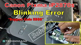 Reset Printer Canon Pixma ip2870s Blinking Error 5B00 Ganti IC Eeprom [upl. by Pomona]