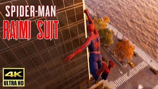 4K SPIDERMAN PS4  Raimi Suit with Movie Theme Gameplay  1080p ᴴᴰ ✔ [upl. by Eelac]