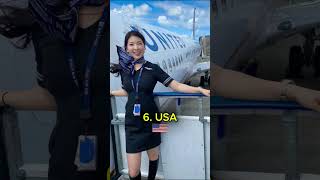 Top 10 Air Hostess Uniform Of Different Countries shorts top10 top [upl. by Dutchman]