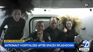 NASA astronaut hospitalized after returning from an extended stay in space [upl. by Enair]