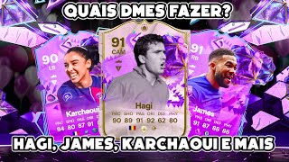 QUAIS DMES FAZER NO FC 24 ULTIMATE TEAM REVIEW JAMES HAGI KARCHAOUI E MAIS [upl. by Linder]