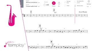 Superstition by Stevie Wonder  Alto Saxophone Sheet Music Beginner level [upl. by Rosanna]