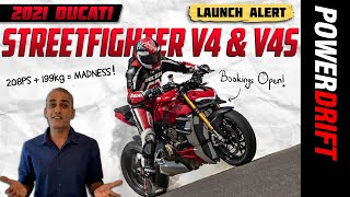 Launch Alert 2021 Ducati Streetfighter V4 and V4 S  PowerDrift [upl. by Atina]