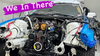 2JZ BMW Swap Build Ep 15  2JZ Install The Moment Ive Been Waiting For [upl. by Francklin]