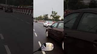 Rain ride on city shorts youtubeshorts subscribe viralvideo rider barish [upl. by Phia]