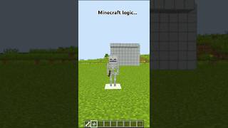 Minecraft Logic🤔 はいよろこんで minecraft shorts gmtpro [upl. by Stillmann]