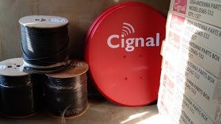 HOW TO INSTALL SATELLITE DISH CIGNAL TV ANTENNA INSTALLATION [upl. by Goldina]