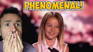 Daneliya Tuleshova  Blind Audition Voice Kids Ukraine REACTION First Time Hearing It [upl. by Nosyk]