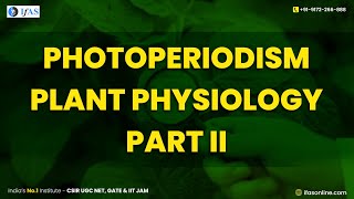 Photoperiodism in Plant Physiology  Part II  IFAS [upl. by Esya]