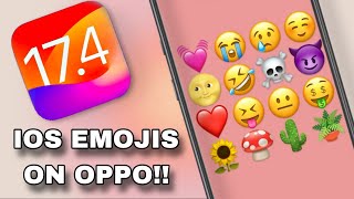 Iphone emojis on oppo IN 3 MINUTES  IOS 174 [upl. by Lovmilla]