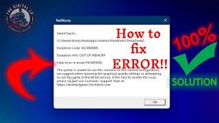 How To Fix Out Of Memory Error  Fatal Error In FRONTEND  Railworks  TS 2024 railworks railway [upl. by Ashman]