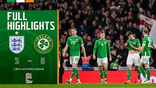 HIGHLIGHTS  England 50 Ireland  UEFA Nations League [upl. by Adnauqahs295]