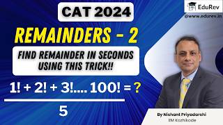 Remainders  2  Number System  CAT 2024  Quantitative Aptitude [upl. by Bartholomeo598]