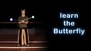 Beginner Poi Spinning Tutorial The Butterfly [upl. by Lachman]