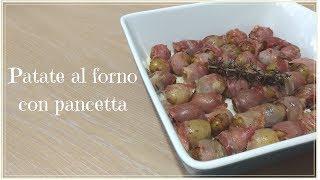 Patate al forno con pancetta  ricetta facile Baked potatoes with bacon [upl. by Cynera]