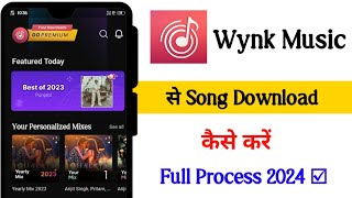 Wynk music se free song download kaise kare  Wynk music free song download 2024 [upl. by Nove]